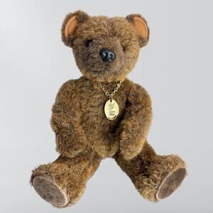 Vintage 80s Little Folk Brown Jointed Teddy Bear Tiverton, Devon England